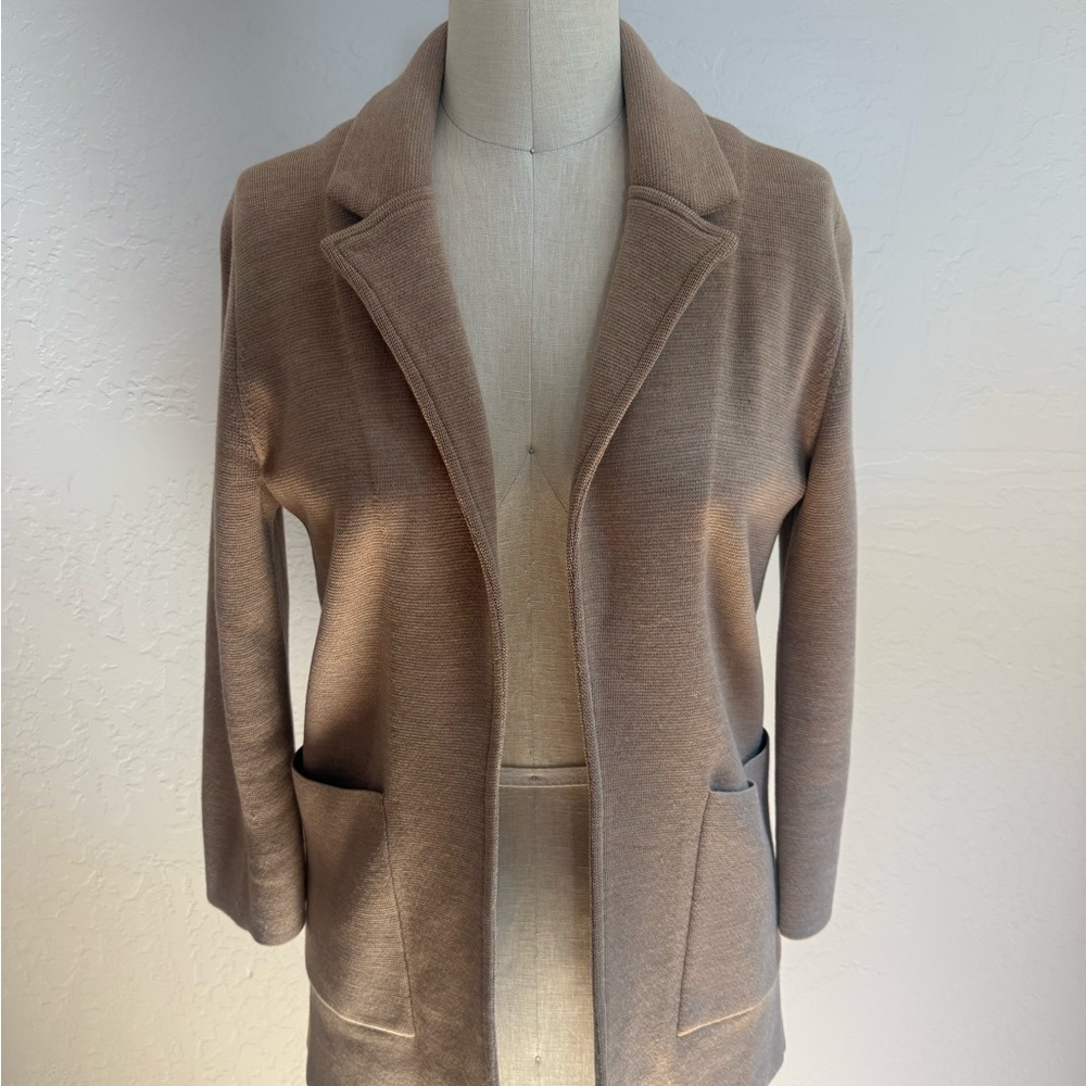 J. Crew Women's Beige Merino Sweater Blazer XS